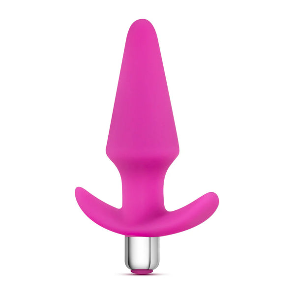 Luxe Discover Vibrating Platinum-Cured Silicone Anal Plug - Pink