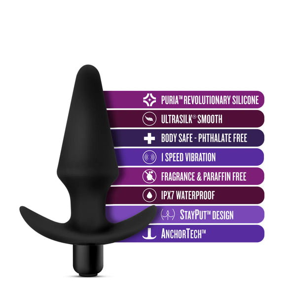 Anal Adventures Platinum Silicone Vibrating Anal Plug