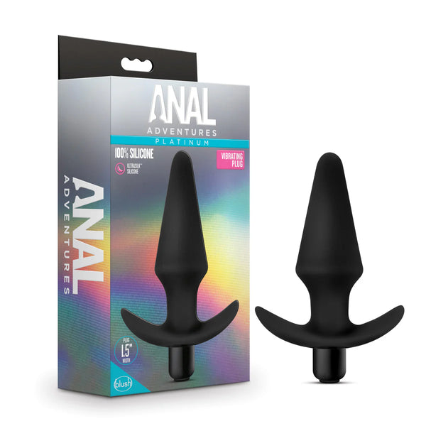 Anal Adventures Platinum Silicone Vibrating Anal Plug