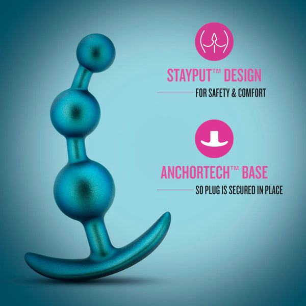 Anal Adventures Matrix The Gamma Platinum-Cured Silicone Plug - Neptune Teal