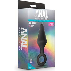 Anal Adventures Platinum 5.25" Loop Silicone Anal Plug - Large