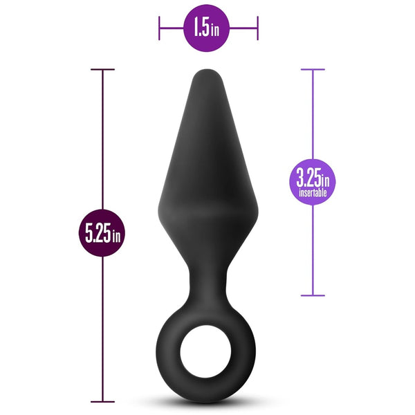 Anal Adventures Platinum 5.25" Loop Silicone Anal Plug - Large