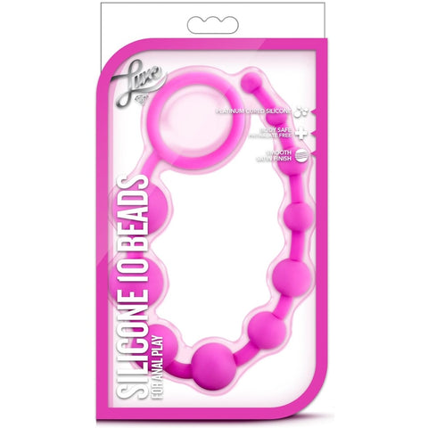 Luxe Platinum-Cured Silicone Anal Beads - Fuchsia