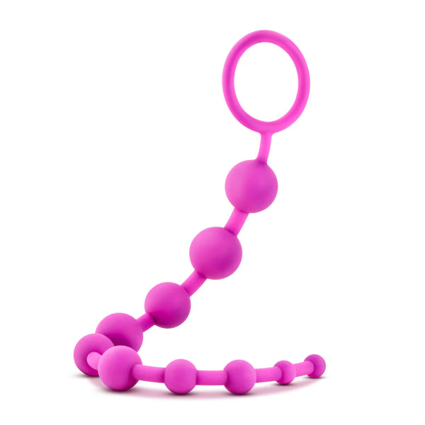 Luxe Platinum-Cured Silicone Anal Beads - Fuchsia