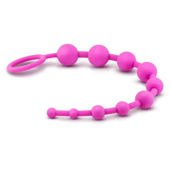 Luxe Platinum-Cured Silicone Anal Beads - Fuchsia