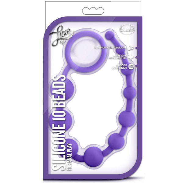 Luxe Platinum-Cured Silicone Anal Beads - Purple