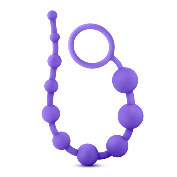 Luxe Platinum-Cured Silicone Anal Beads - Purple