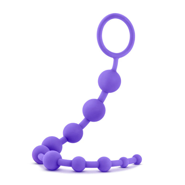 Luxe Platinum-Cured Silicone Anal Beads - Purple