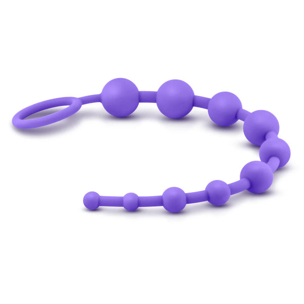 Luxe Platinum-Cured Silicone Anal Beads - Purple