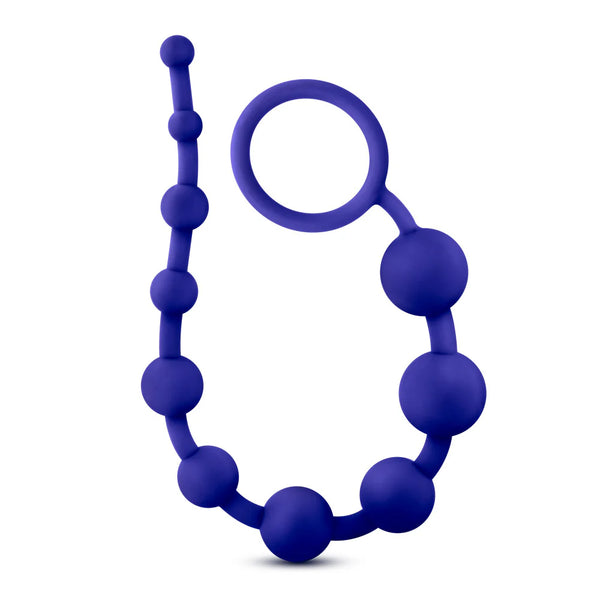 Luxe Platinum-Cured Silicone Anal Beads - Indigo