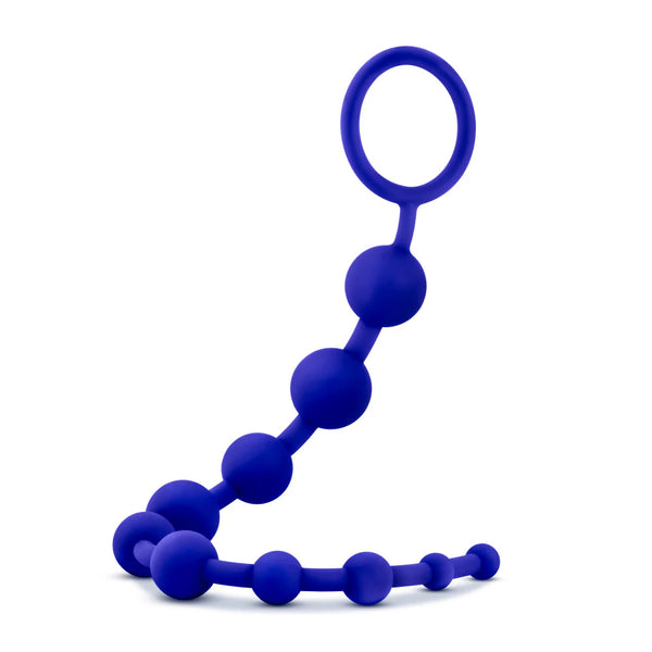 Luxe Platinum-Cured Silicone Anal Beads - Indigo