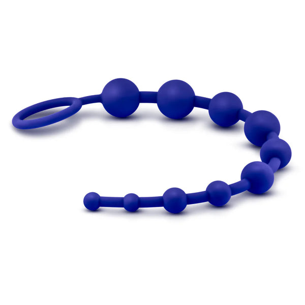 Luxe Platinum-Cured Silicone Anal Beads - Indigo