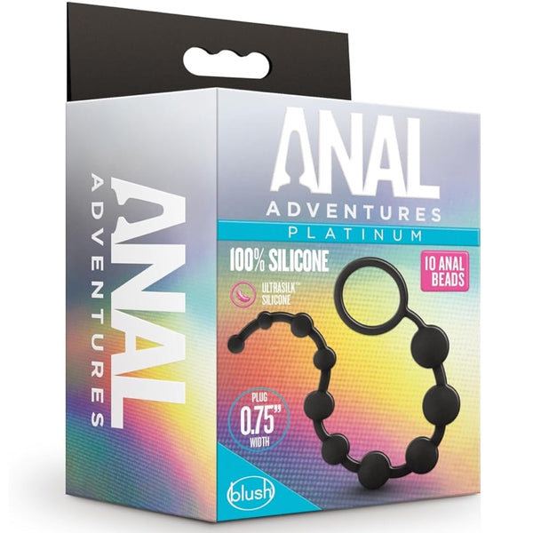 Anal Adventures Platinum 12.5" Silicone Anal Beads