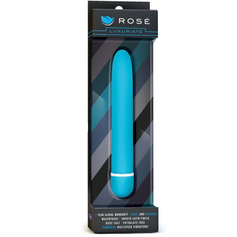 Rose Luxuriate 7" Vibrator - Blue