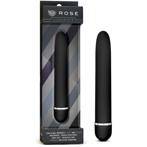 Rose Luxuriate 7" Vibrator - Black