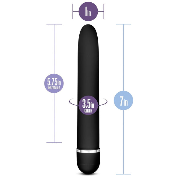 Rose Luxuriate 7" Vibrator - Black