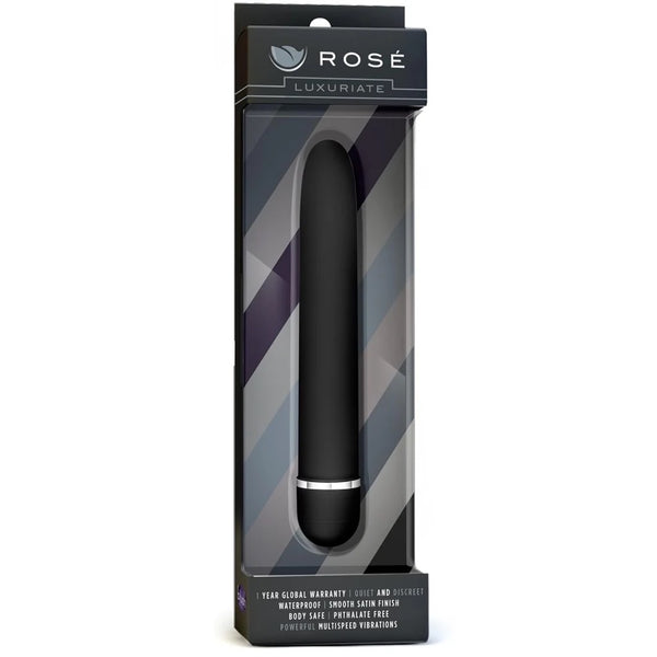 Rose Luxuriate 7" Vibrator - Black