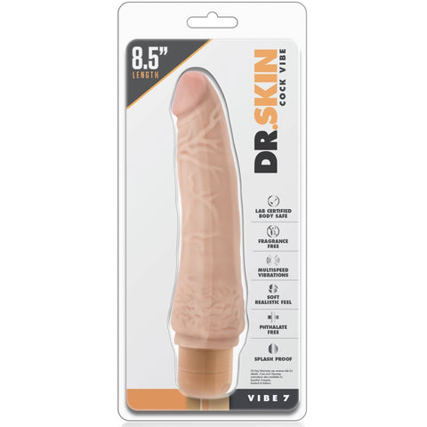 Dr. Skin Cock Vibe 7 - 8.5" Vibrating Cock