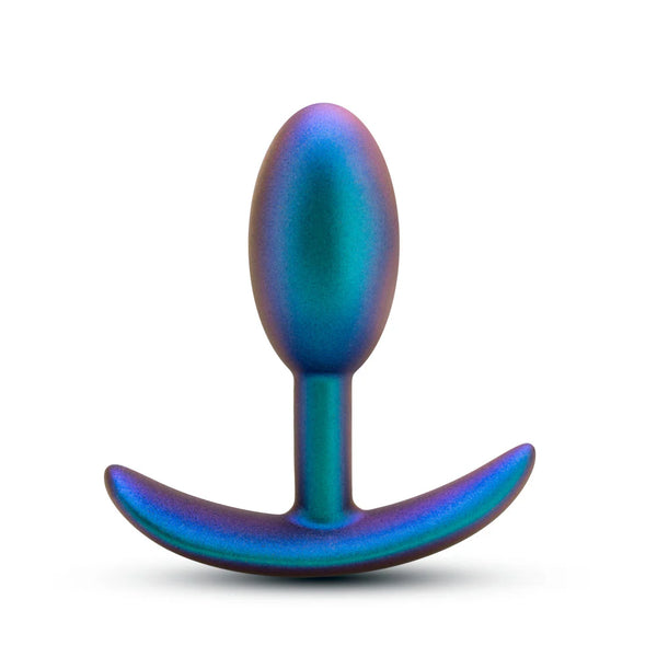 Anal Adventures Matrix The Nebula Platinum-Cured Silicone Vibrating Inner Ball Butt Plug - Lunar Blue