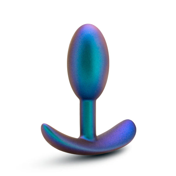 Anal Adventures Matrix The Nebula Platinum-Cured Silicone Vibrating Inner Ball Butt Plug - Lunar Blue