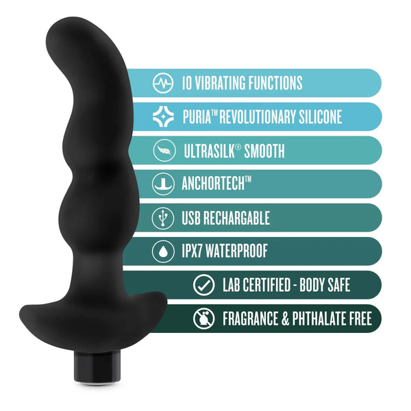 Anal Adventures Platinum Prostate Massager 03 Vibrating Rechargeable Silicone Anal Plug