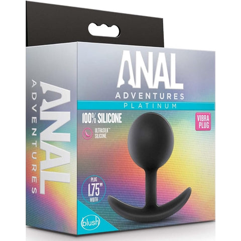 Anal Adventures Platinum 3.3" Vibra Silicone Vibrating Inner Ball Anal Plug