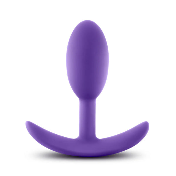 Luxe Wearable Vibra Slim Small Platinum-Cured Silicone Anal Plug - Purple