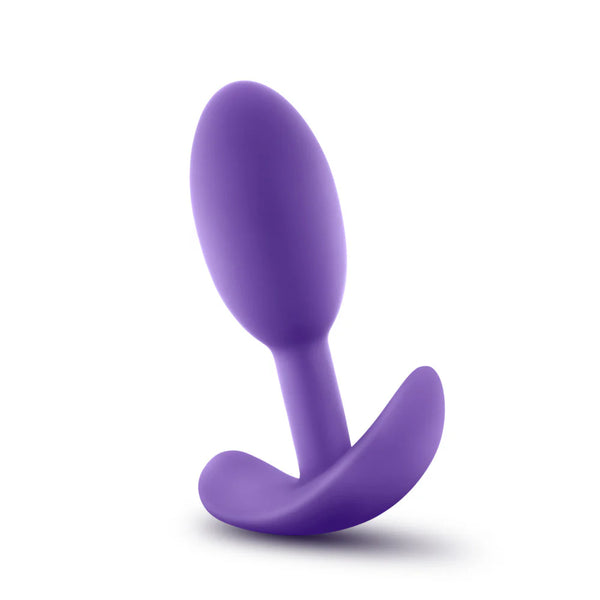Luxe Wearable Vibra Slim Small Platinum-Cured Silicone Anal Plug - Purple