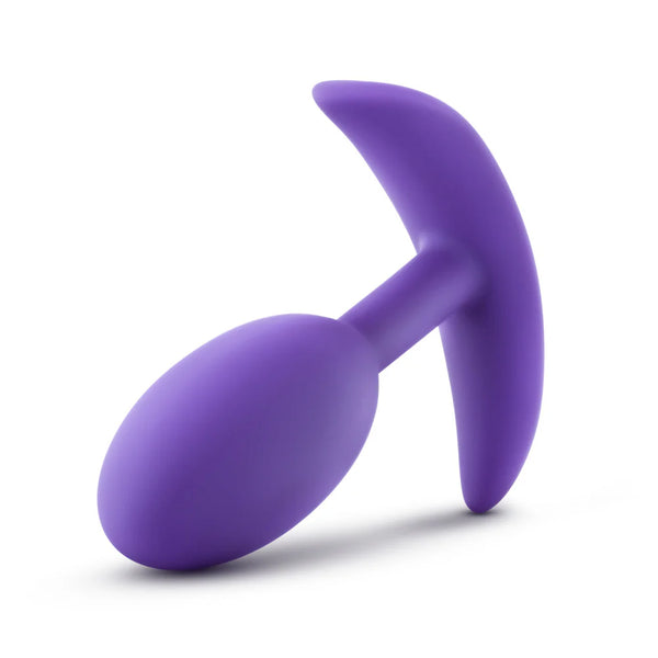 Luxe Wearable Vibra Slim Medium Platinum-Cured Silicone Anal Plug - Purple