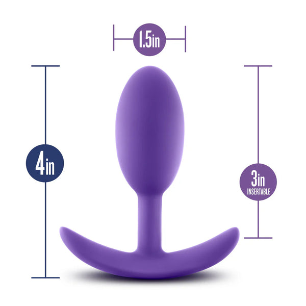 Luxe Wearable Vibra Slim Medium Platinum-Cured Silicone Anal Plug - Purple