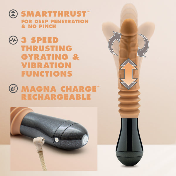 Dr. Skin Silicone Dr. Arthur Rechargeable Vibrating, Gyrating & Thrusting Dildo