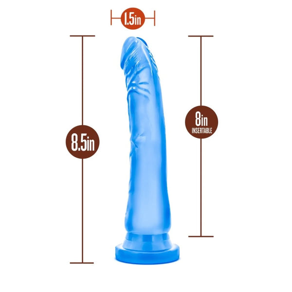 B Yours 8" Sweet N' Hard 6 Dildo - Blue