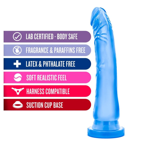 B Yours 8" Sweet N' Hard 6 Dildo - Blue