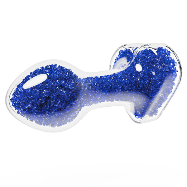 Oh My Gem Prestige Glass Anal Plug With Sapphire Heart-Shaped Base