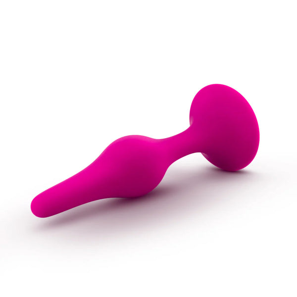 Luxe Beginner Small Platinum-Cured Silicone Anal Plug - Pink