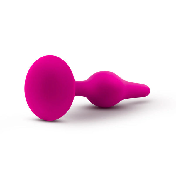 Luxe Beginner Small Platinum-Cured Silicone Anal Plug - Pink