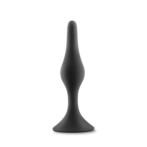 Luxe Beginner Small Platinum-Cured Silicone Anal Plug - Black