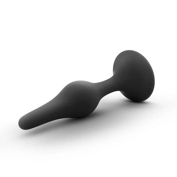 Luxe Beginner Small Platinum-Cured Silicone Anal Plug - Black