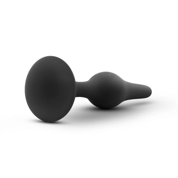 Luxe Beginner Small Platinum-Cured Silicone Anal Plug - Black