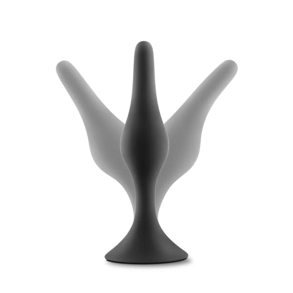 Luxe Beginner Small Platinum-Cured Silicone Anal Plug - Black