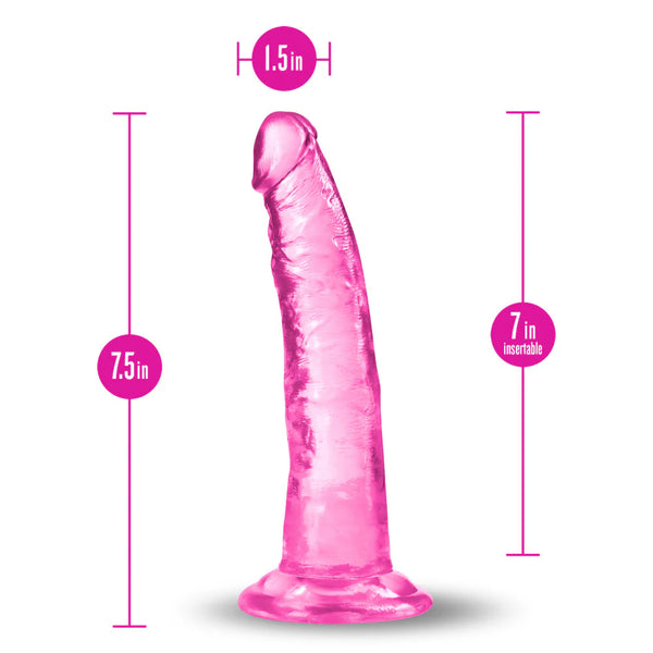 B Yours Plus 7" Lust N’ Thrust Dildo - Pink