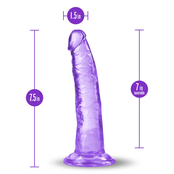 B Yours Plus 7" Lust N’ Thrust Dildo - Purple