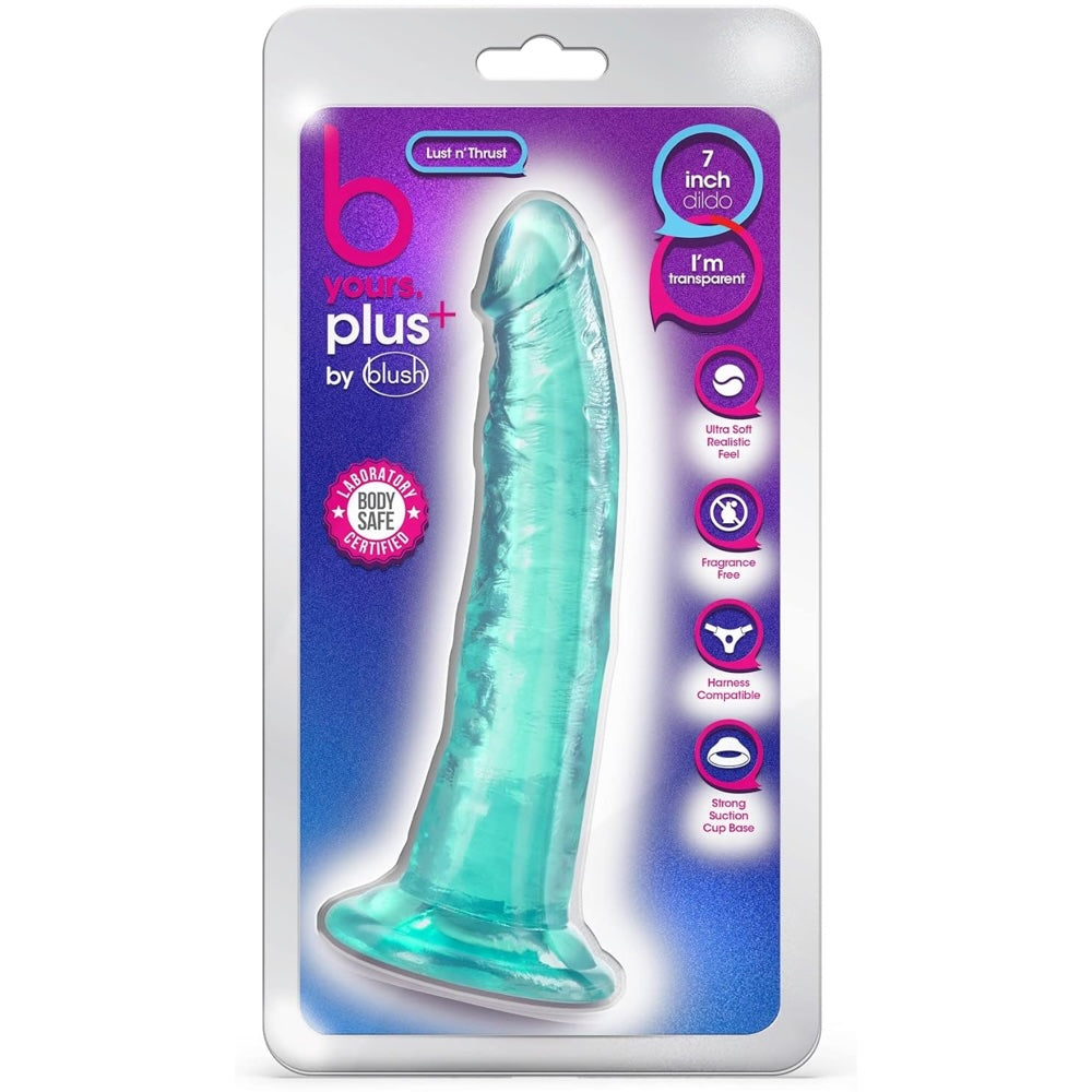 B Yours Plus 7" Lust N’ Thrust Dildo - Teal