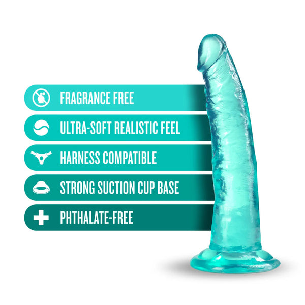 B Yours Plus 7" Lust N’ Thrust Dildo - Teal