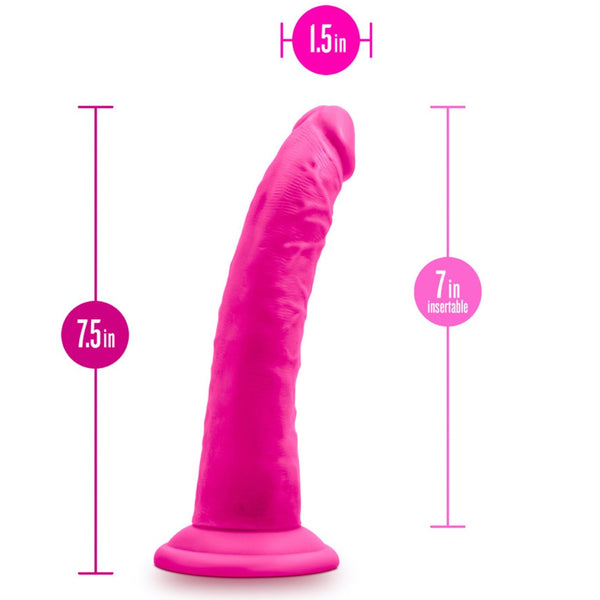 Blush Novelties Au Naturel Bold Jack 7" Dual Density Dildo - Pink - Extreme Toyz Singapore - https://extremetoyz.com.sg - Sex Toys and Lingerie Online Store - Bondage Gear / Vibrators / Electrosex Toys / Wireless Remote Control Vibes / Sexy Lingerie and Role Play / BDSM / Dungeon Furnitures / Dildos and Strap Ons &nbsp;/ Anal and Prostate Massagers / Anal Douche and Cleaning Aide / Delay Sprays and Gels / Lubricants and more...