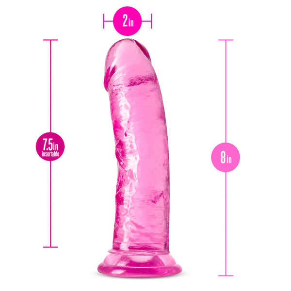 B Yours Plus 8" Roar N' Ride Dildo - Pink