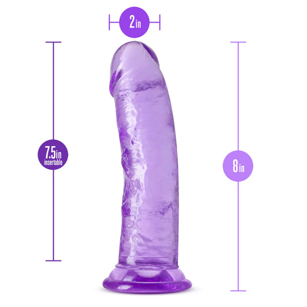 B Yours Plus 8" Roar N' Ride Dildo - Purple