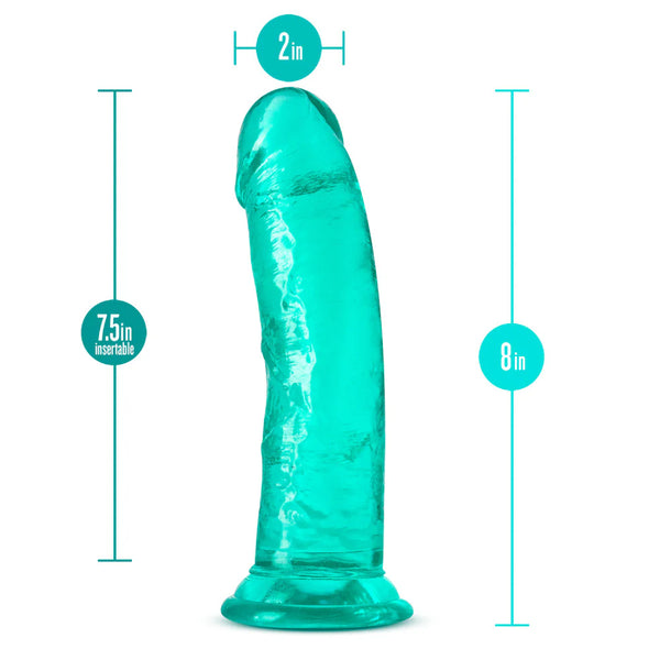 B Yours Plus 8" Roar N' Ride Dildo - Teal