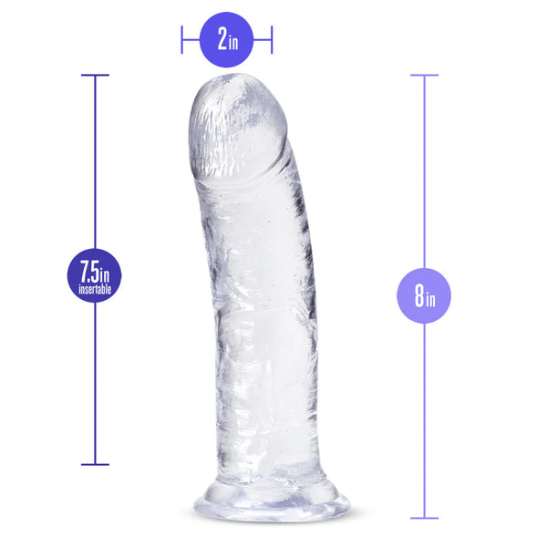 B Yours Plus 8" Roar N' Ride Dildo - Clear