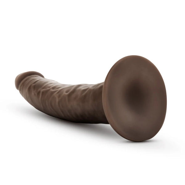 Dr. Skin Glide 7.5" Self-Lubricating Dildo - Chocolate